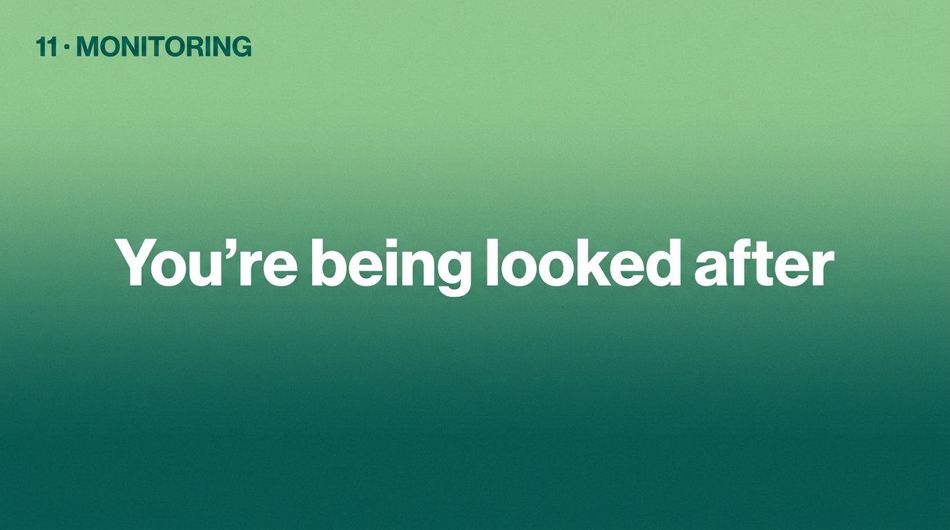 You're being looked after — variant C